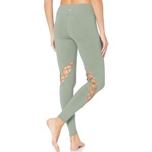Alo Seafoam Green Leggings w/Laced Cutouts (Sz M)